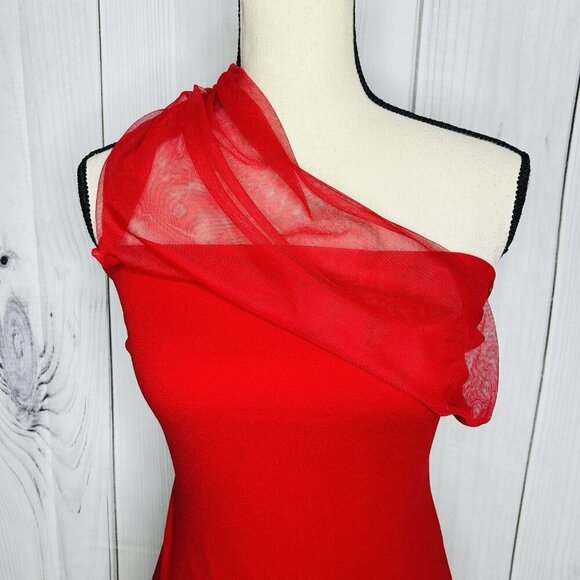 Lucy in the Sky Mini Dress Sz S Red Cocktail Party Night Out - Picture 2 of 8